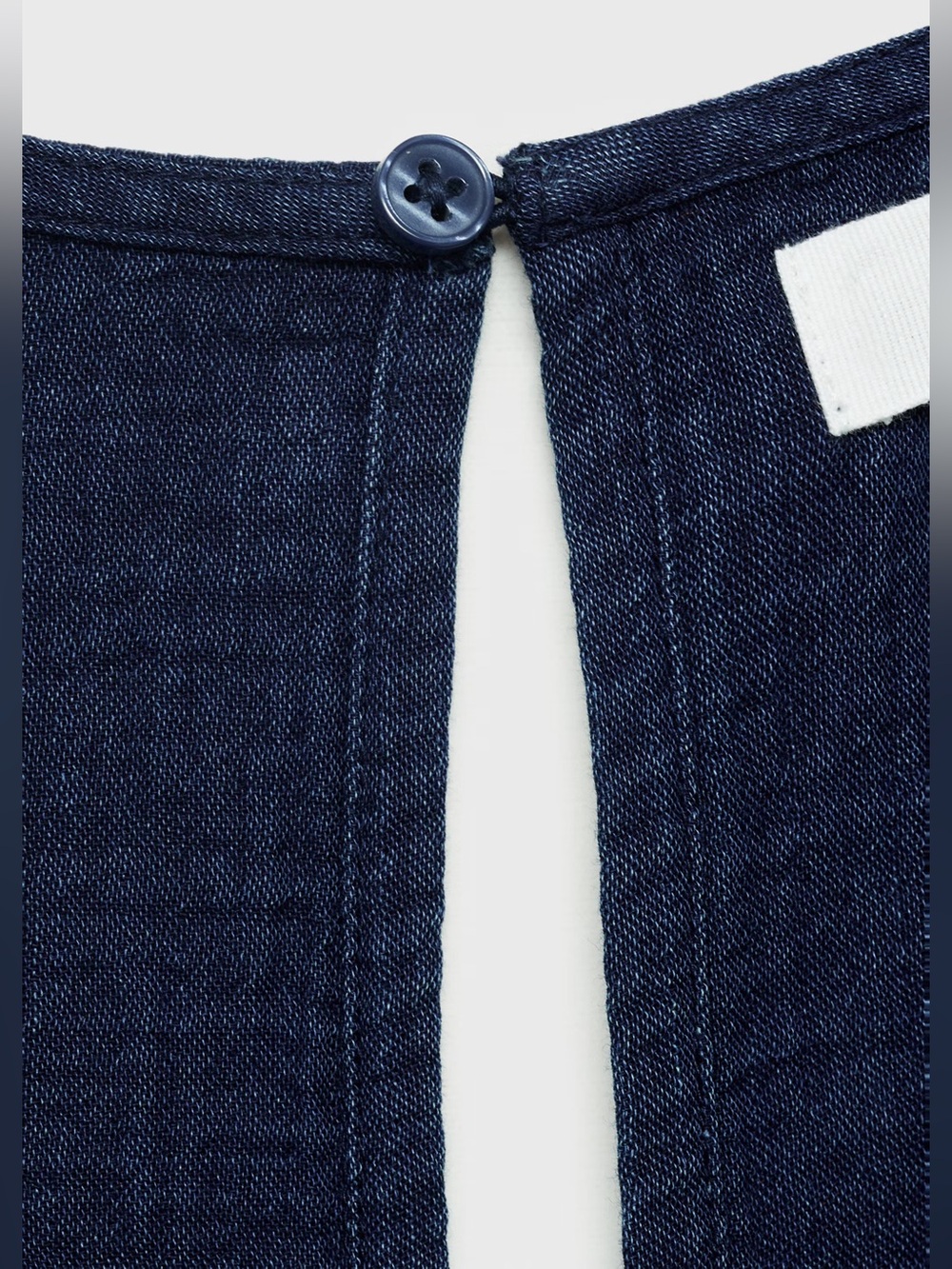Mango Navy flowy denim jumpsuit with belt NWT - Picture 6 of 6